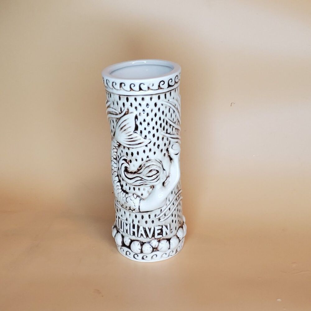 Tiki Rob RumHaven Mermaid Ceramic Tiki Mug Tall Cocktail Barware Glass Tumbler